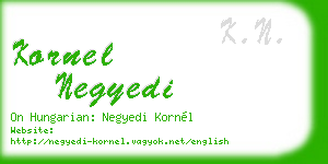 kornel negyedi business card
